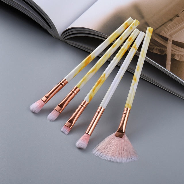 FLD5/15Pcs Makeup Brushes Tool Set Cosmetic Powder Eye Shadow Foundation Blush Blending Beauty Make Up Brush Maquiagem