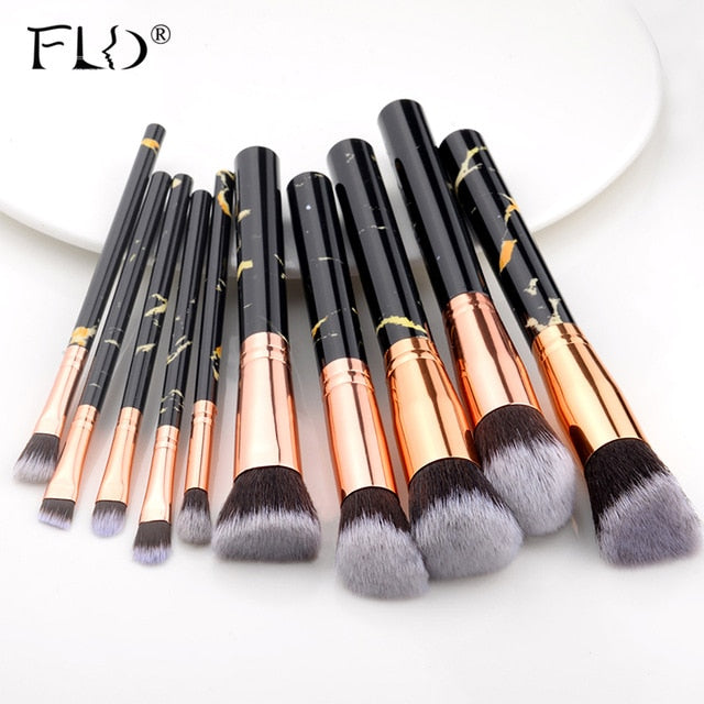 FLD5/15Pcs Makeup Brushes Tool Set Cosmetic Powder Eye Shadow Foundation Blush Blending Beauty Make Up Brush Maquiagem