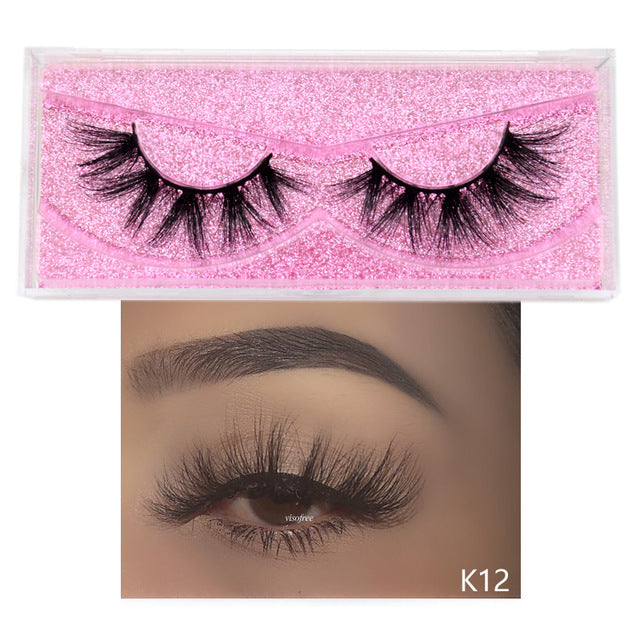 Visofree 5D Mink Eyelashes Long Lasting Mink Lashes Natural Dramatic Volume Eyelashes Extension Thick Long 3D False Eyelashes