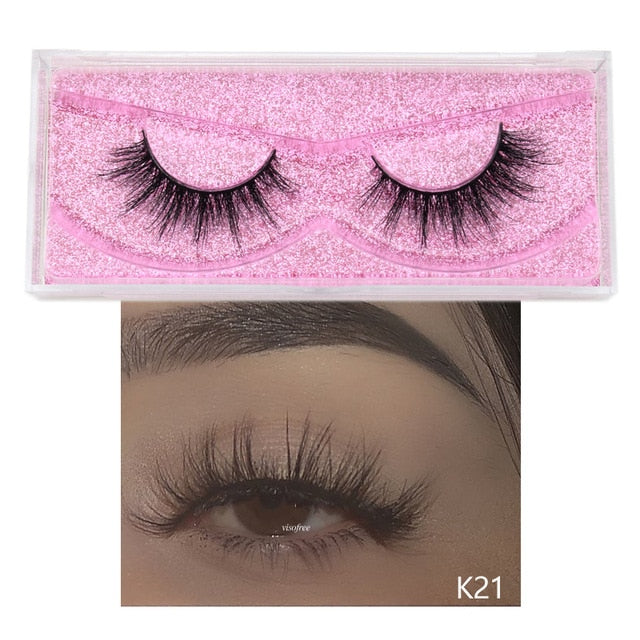 Visofree 5D Mink Eyelashes Long Lasting Mink Lashes Natural Dramatic Volume Eyelashes Extension Thick Long 3D False Eyelashes