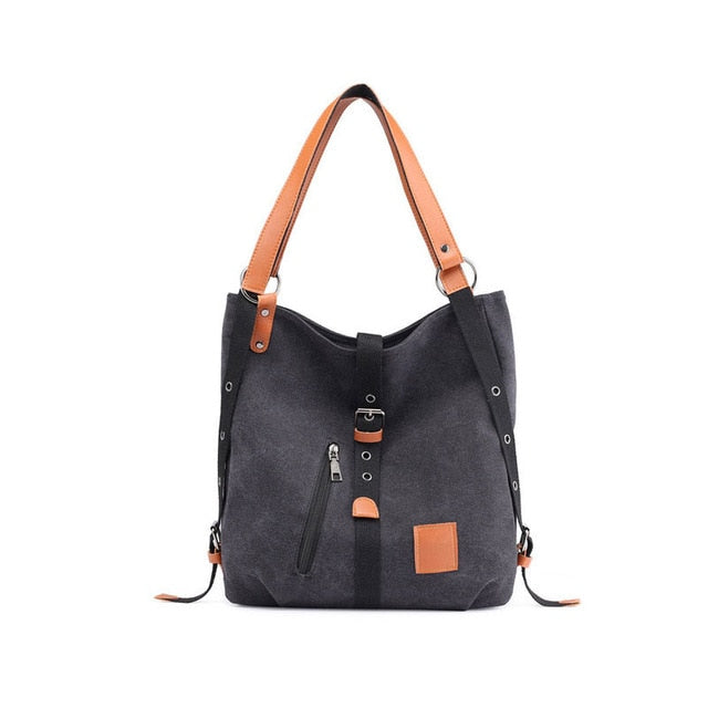 Canvas Women Shoulder Bags High Quality Multifunction Women Back Pack For Students School Travel Bags Large Capacity