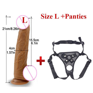 Skin feeling Realistic Dildo soft Liquid Can worn Huge Big Penis With Suction Cup Sex Toys for Woman Strapon Female Masturbation