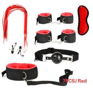 10/13/15/17 PCS Bondage Restraints Kits BDSM Sex Handcuffs Whip Anal Plug Bullet Vibrator Erotic Sex Toy For Couples Adult Games