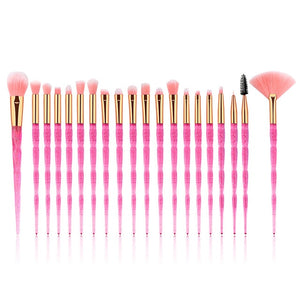 20pcs Diamond Makeup Brush Set Eye Brush Beauty Tools Fan Powder Eyeshadow Contour Beauty Cosmetic Colorful For Make Up Tool