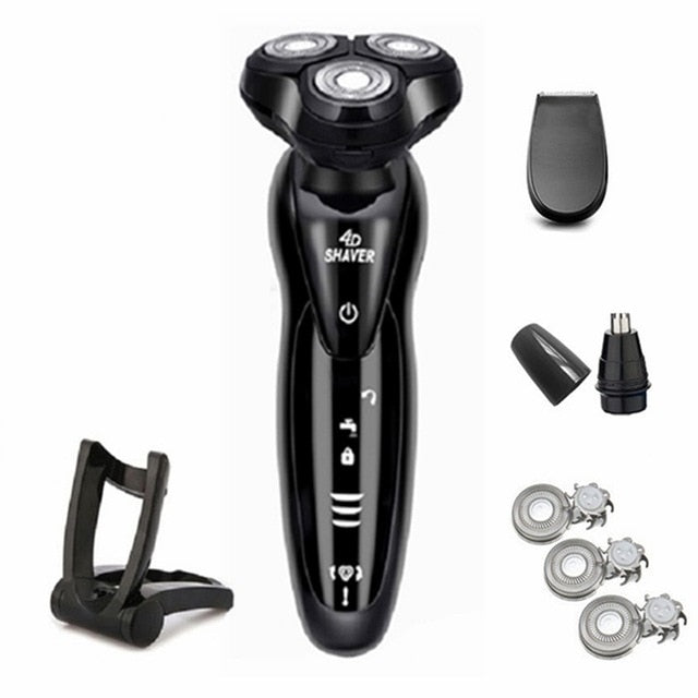 New Electric Shaver Rechargeable Electric Beard Trimmer Shaving Machine for Men Beard Razor Wet-Dry Dual Use Washable