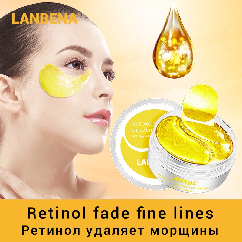 LANBENA Eye Mask Collagen Eye Patch Skin Care Hyaluronic Acid Gel Moisturizing Retinol Anti Aging Remove Dark Circles Eye Bag