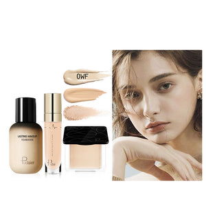 Pudaier Face Foundation Makeup Set Liquid Foundation Cream Matte Foundation Base Face ALL Concealer Cosmetic Professional base