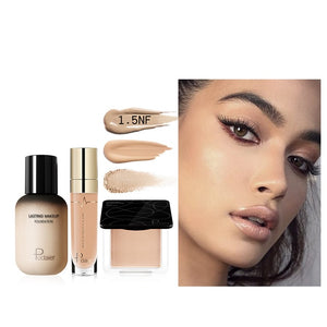 Pudaier Face Foundation Makeup Set Liquid Foundation Cream Matte Foundation Base Face ALL Concealer Cosmetic Professional base