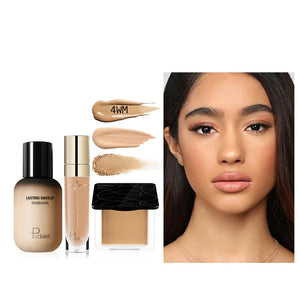 Pudaier Face Foundation Makeup Set Liquid Foundation Cream Matte Foundation Base Face ALL Concealer Cosmetic Professional base