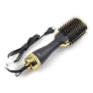 One Step Hair Dryer & Volumizer Salon Hot Air Paddle Styling Brush Negative Ion Generator Hair Straightener Curler