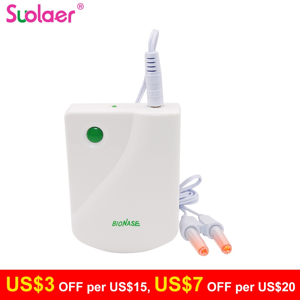 Dropshipping 1 PC Nose Care Rhinitis Sinusitis Cure Therapy Massage Hay Fever Low Frequency Pulse Laser Nose Health Care Machine