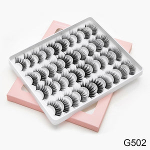 8/20 Pairs 3D Mink Lashes Natural False Eyelashes Dramatic Volume Fake Lashes Makeup Eyelash Extension Silk Handmade Eyelashes