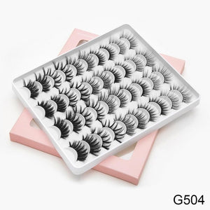 8/20 Pairs 3D Mink Lashes Natural False Eyelashes Dramatic Volume Fake Lashes Makeup Eyelash Extension Silk Handmade Eyelashes