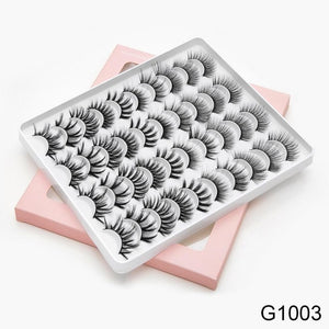 8/20 Pairs 3D Mink Lashes Natural False Eyelashes Dramatic Volume Fake Lashes Makeup Eyelash Extension Silk Handmade Eyelashes