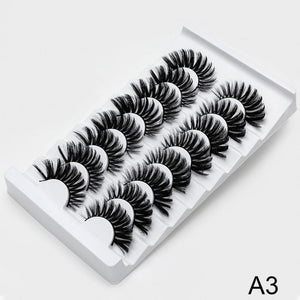 8/20 Pairs 3D Mink Lashes Natural False Eyelashes Dramatic Volume Fake Lashes Makeup Eyelash Extension Silk Handmade Eyelashes