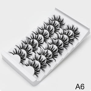 8/20 Pairs 3D Mink Lashes Natural False Eyelashes Dramatic Volume Fake Lashes Makeup Eyelash Extension Silk Handmade Eyelashes