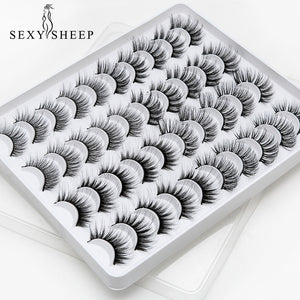 SEXYSHEEP 8/16/20 pairs 15-20mm natural 3D false eyelashes fake lashes makeup kit Mink Lashes extension mink eyelashes maquiagem