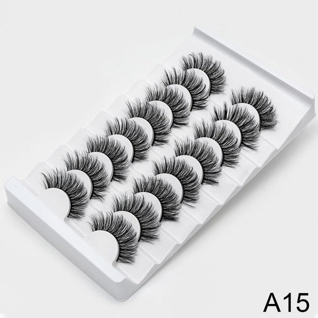 SEXYSHEEP 8/16/20 pairs 15-20mm natural 3D false eyelashes fake lashes makeup kit Mink Lashes extension mink eyelashes maquiagem