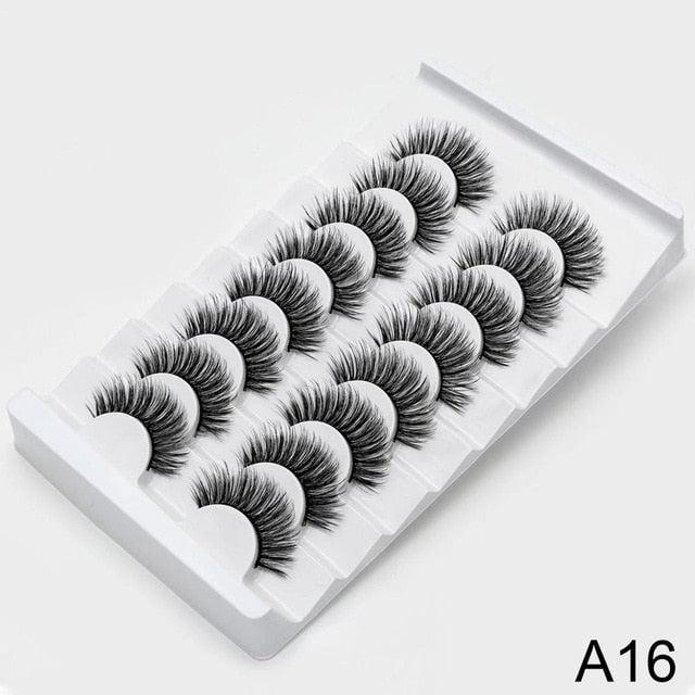 SEXYSHEEP 8/16/20 pairs 15-20mm natural 3D false eyelashes fake lashes makeup kit Mink Lashes extension mink eyelashes maquiagem