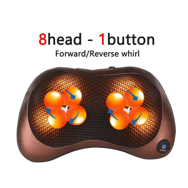 Neck Massager for Neck Massage Pillow Electric Body Massager Head Back Massager for Face Foot Arm Heating Vibrator Car Home Use