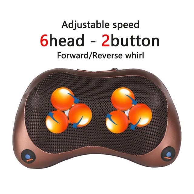 Neck Massager for Neck Massage Pillow Electric Body Massager Head Back Massager for Face Foot Arm Heating Vibrator Car Home Use