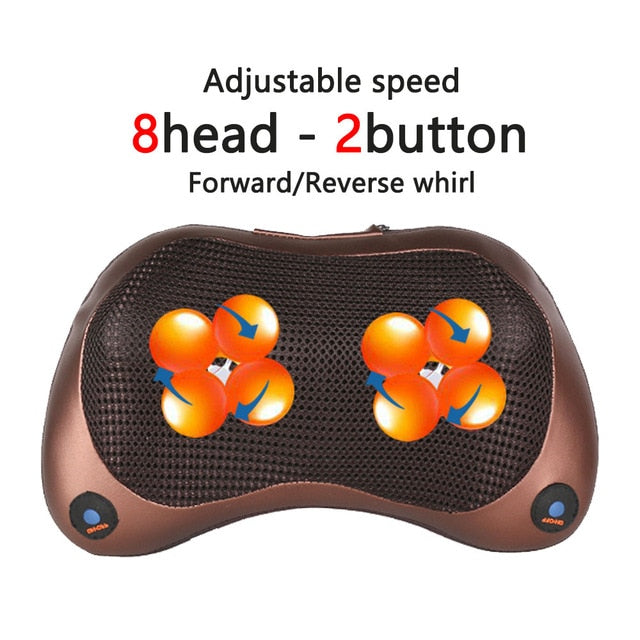 Neck Massager for Neck Massage Pillow Electric Body Massager Head Back Massager for Face Foot Arm Heating Vibrator Car Home Use