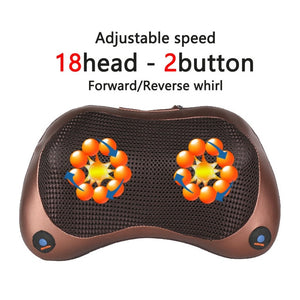 Neck Massager for Neck Massage Pillow Electric Body Massager Head Back Massager for Face Foot Arm Heating Vibrator Car Home Use