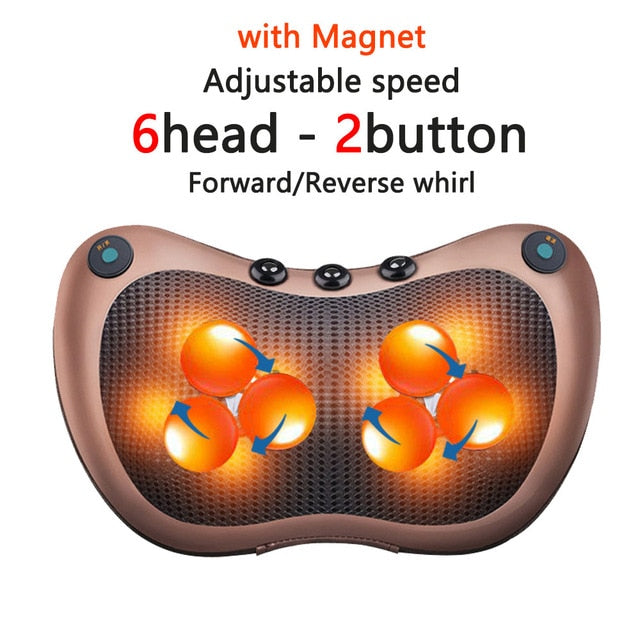 Neck Massager for Neck Massage Pillow Electric Body Massager Head Back Massager for Face Foot Arm Heating Vibrator Car Home Use