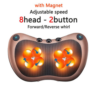 Neck Massager for Neck Massage Pillow Electric Body Massager Head Back Massager for Face Foot Arm Heating Vibrator Car Home Use