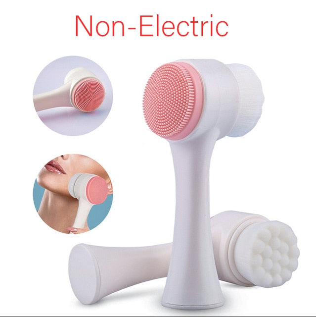 LAIKOU Silicone Face Cleansing Brush Electric Face Cleanser Electric Facial Cleanser Cleansing Skin Deep Washing Massage Brush