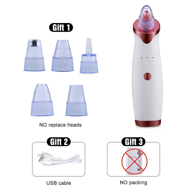 Electric Acne Remover Point Noir Blackhead Vacuum Extractor Tool Black Spots Pore Cleaner Skin Care Facial Pore Cleaner Machine