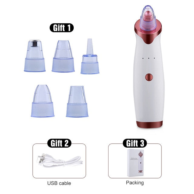 Electric Acne Remover Point Noir Blackhead Vacuum Extractor Tool Black Spots Pore Cleaner Skin Care Facial Pore Cleaner Machine