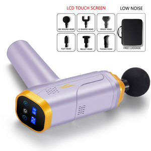 Vibration Electric Massager Gun LCD Monitor Massage Muscle Training Massage Back Face Massager for Neck Slimming Body Massagers