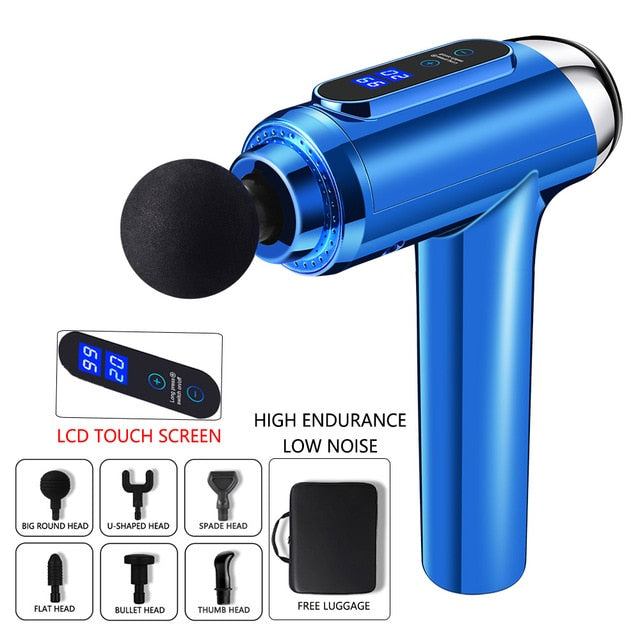 Electric Body Head Massager Impact Muscle Massage Physiotherapy Massage Gun Massager for Neck and Back Relaxer Massager Gun