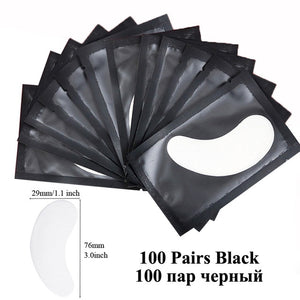 100pairs Eyelash Extension Paper Patches Grafted Eye Stickers 7 Color Eyelash Under Eye Pads Eye Paper Patches Tips Sticker